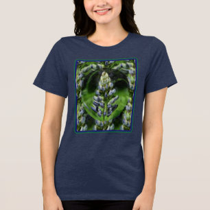 Hübsche Lupinen-Abstrakte Blumenkunst Tri-Blend Shirt