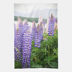 Hübsche Lupinen @ Lake Tekapo Neuseeland Geschirrtuch
