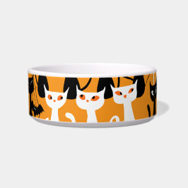 Hübsche, lustige Halloween Katzen Schwarz-weiß ora Napf