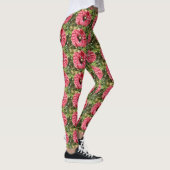 Hübsche Macro-Leggings für Rote Mohnblume Blume Leggings (Rechts)