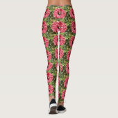 Hübsche Macro-Leggings für Rote Mohnblume Blume Leggings (Rückseite)