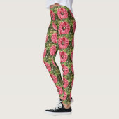 Hübsche Macro-Leggings für Rote Mohnblume Blume Leggings (Links)