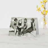 Hübsche Mädchen, 20er Karte (Gelbe Blume)