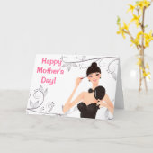 Hübsche Mädchen kaufen Muttertagskarte Karte (Gelbe Blume)