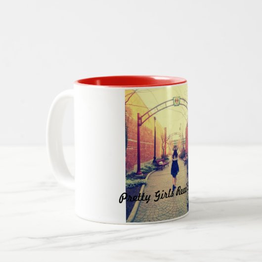 Hübsche Mädchen lasen Bücher! Tasse (Vorderseite Links)