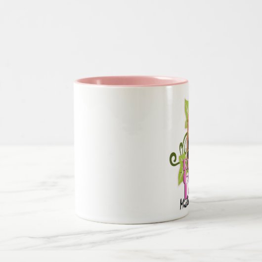 "Hübsche Mädchen-Liebe-" linke Tasse Michelle O (Mittel)