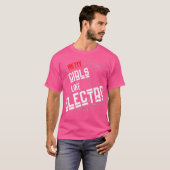 Hübsche Mädchen mögen Electro. Einzigartiges Techn T-Shirt (Vorne ganz)
