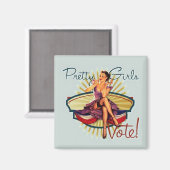 Hübsche Mädchen wählen! Magnet (Vorderseite/Rückseite)