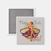 Hübsche Mädchen wählen! Magnet (Vorderseite/Rückseite)