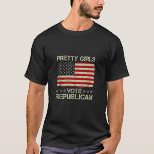 Hübsche Mädchen wählen Republikaner Lustig Patriot T-Shirt