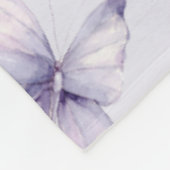 Hübsche Mädchenhaft Lavendel Purpur Schmetterlinge Fleecedecke (Ecke)