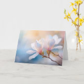 Hübsche Magnolia-Blume Karte (Gelbe Blume)
