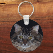 Hübsche Maine Coon Cat Schlüsselanhänger (Vorderseite)
