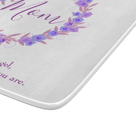 Hübsche Mama Lila und Blumenkranz Schneidebrett (Ecke)