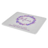 Hübsche Mama Lila und Blumenkranz Schneidebrett (Ecke)