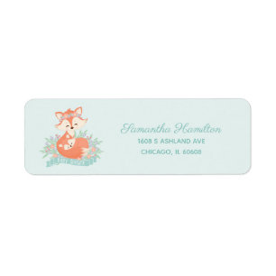 Hübsche Mama und Baby Fuchs Waldjunge Baby Shower