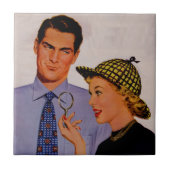 hübsche Mann und Ehefrau Frau Arlene Sherlock Fliese (Vorderseite)