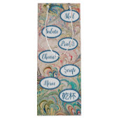 Hübsche marbile Chefs Geschenktasche Geschenktüte Für Weinflaschen (Rückseite)