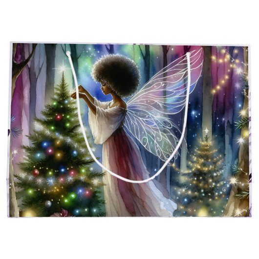 Hübsche Märchen, die den Weihnachtsbaum dekorieren Große Geschenktüte (Rückseite)