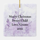 Hübsche Märchen, die den Weihnachtsbaum dekorieren Keramikornament (Rückseite)