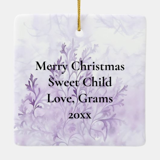 Hübsche Märchen, die den Weihnachtsbaum dekorieren Keramikornament (Rückseite)