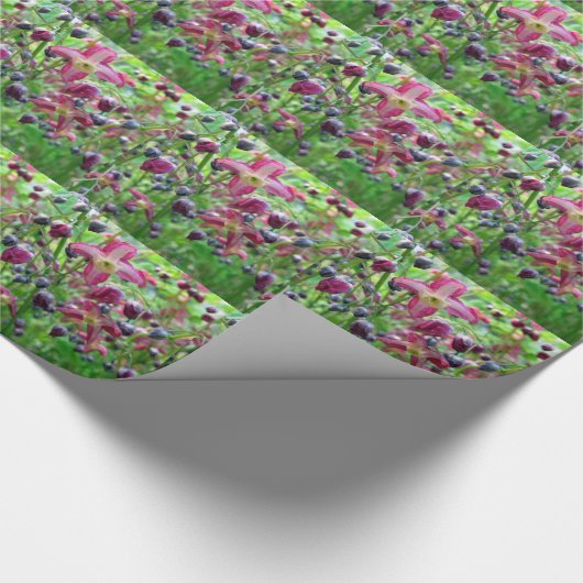 Hübsche Märchenflügel (Epimedium) Frühjahrs-Blume Geschenkpapier (Ecke)