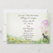 Hübsche Mare and Foal Horse Kinderdusche Einladung (Rückseite)