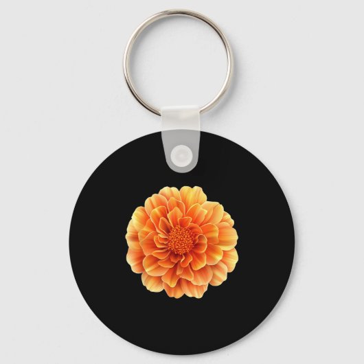 Hübsche Marigold-Blume Schlüsselanhänger (Vorderseite)