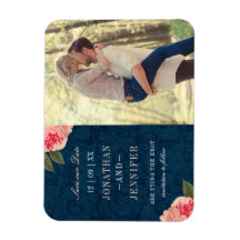 Hübsche Marine und Korallen Save the Date Postkart