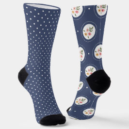 Hübsche Marinebeimischungen und blumengeschmack Socken