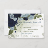 hübsche Marinebrause, blaue Blume RSVP Karte (Vorderseite)