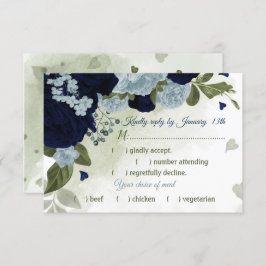 hübsche Marinebrause, blaue Blume RSVP Karte