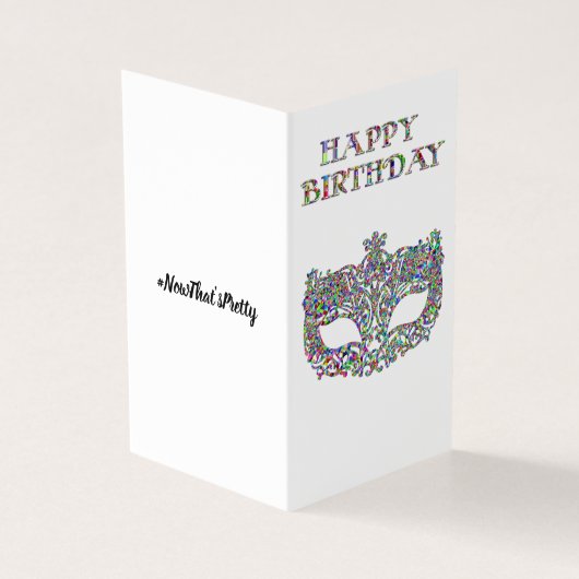 Hübsche Maskenglückskarte Geburtkarte (Vorderseite)