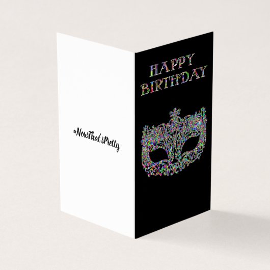 Hübsche Maskenglückskarte Geburtkarte (Vorderseite)