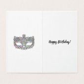 Hübsche Maskenglückskarte Geburtkarte (Innenseite Aufgefaltet)