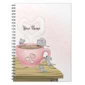 Hübsche Mäuse mit Aquarellfarbe Notizblock (Vorderseite)