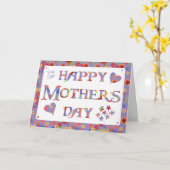 Hübsche Mauve Granny Printwerbung für den Mutterta Karte (Gelbe Blume)