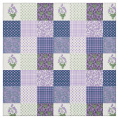 Hübsche Mauve Imitate Patchwork Sweet Violets Fabr Stoff (Muster)