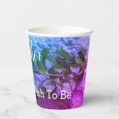 Hübsche Mauve Lila und blau Pappbecher (Rückseite)