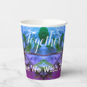 Hübsche Mauve Lila und blau Pappbecher (Links)