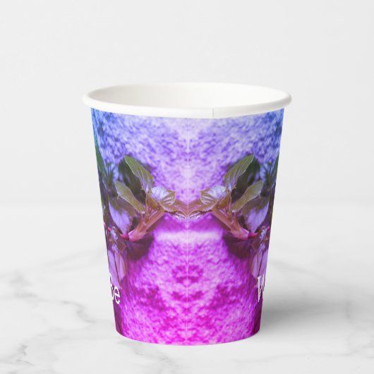 Hübsche Mauve Lila und blau Pappbecher (Rechts)