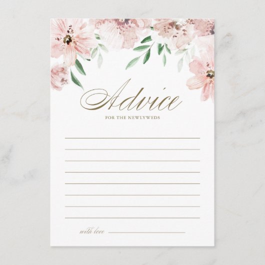 Hübsche Mauve Pink Blume Hochzeit Hinweiskarte (Vorderseite)