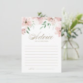 Hübsche Mauve Pink Blume Hochzeit Hinweiskarte (Stehend Vorderseite)