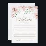Hübsche Mauve Pink Blume Hochzeit Hinweiskarte<br><div class="desc">Mit dieser eleganten Blumenberatungskarte geben Sie Ihren Rat und Wünsche den Neuvermählten. Es verfügt über eine Aquarellgarage mit violett-blütenrosa Blume und Grün mit einem eleganten Drehbuch. Personalisieren Sie diese,  indem Sie die Namen der Neuvermählten hinzufügen. Diese rosa Hochzeitsratenkarte ist ideal für Frühjahr und Hochzeiten im Herbst.</div>