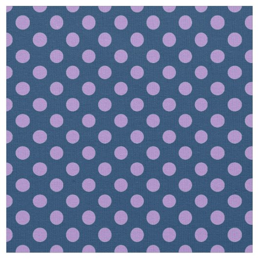 Hübsche Mauve- und Navy-Blue-Polka-Dots Stoff (Nahaufnahme)