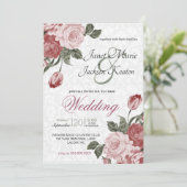 Hübsche Mavue Wedwers Einladung (Stehend Vorderseite)