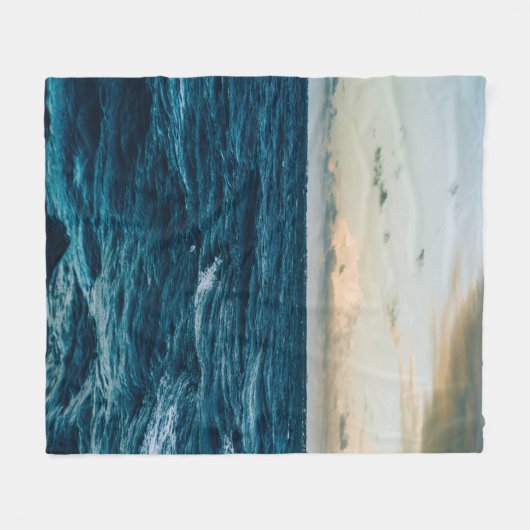 Hübsche Meereslandschaft Fleecedecke (Vorderseite (Horizontal))