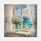 Hübsche Meereslandschaft Küstenkunst Magnet (Vorne)