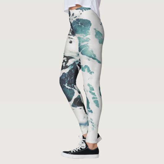 Hübsche Meereswellen Leggings (Links)