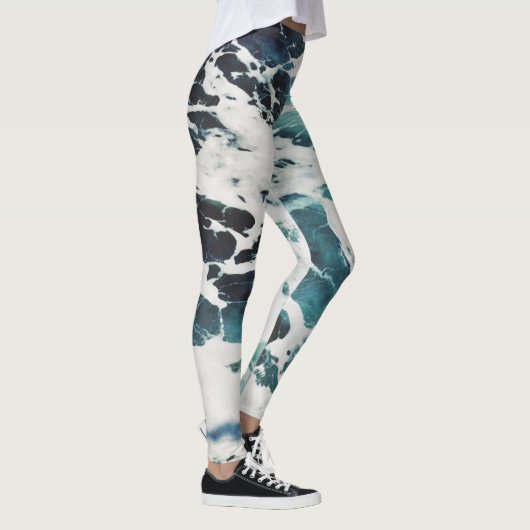 Hübsche Meereswellen Leggings (Rechts)